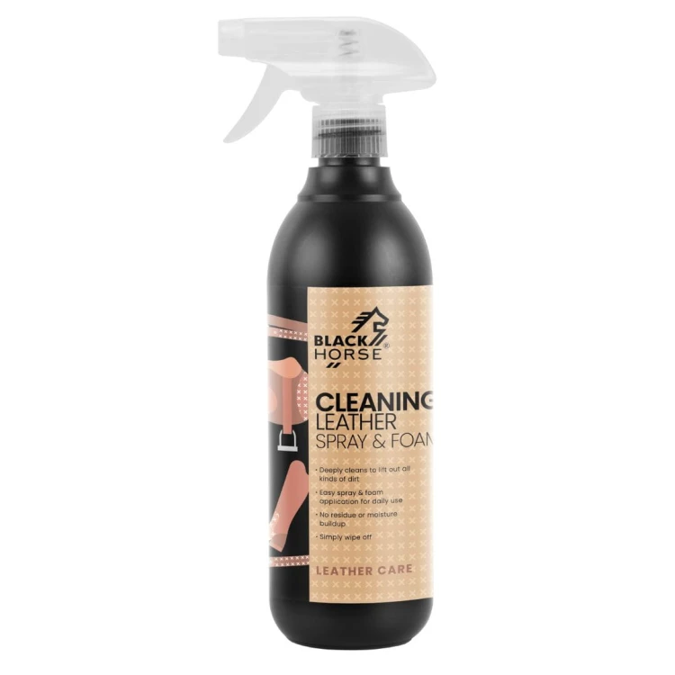 Pianka do czyszczenia sprzętu Cleaning Leather Spray &amp; Foam Black Horse