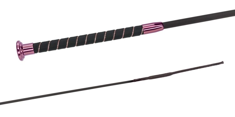 Bat ujeżdżeniowy Fleck Silk Touch Crystal różowy