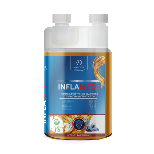 Hippovet Pharmacy InflaMed+ - farmaceutyczny olej z czarnuszki 1,2l