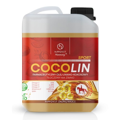 Hippovet Pharmacy Cocolin SPORT - olej lniano-kokosowy 2,5l
