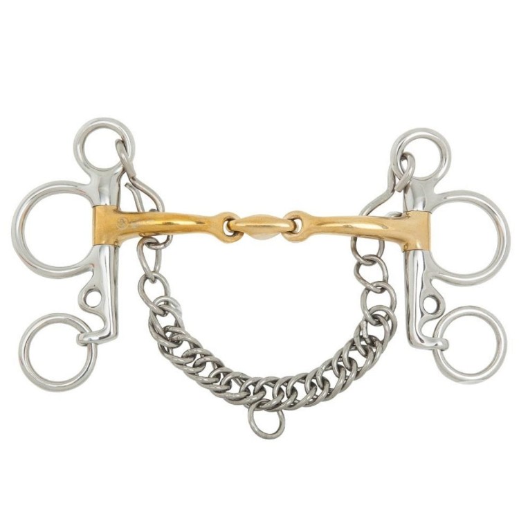 Wędzidło Baby Pelham podwójnie łamane BR Soft Contact 14 mm