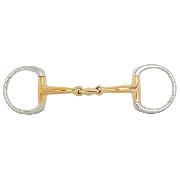 Wędzidło podwójnie łamane oliwkowe BR Soft Contact 14 mm