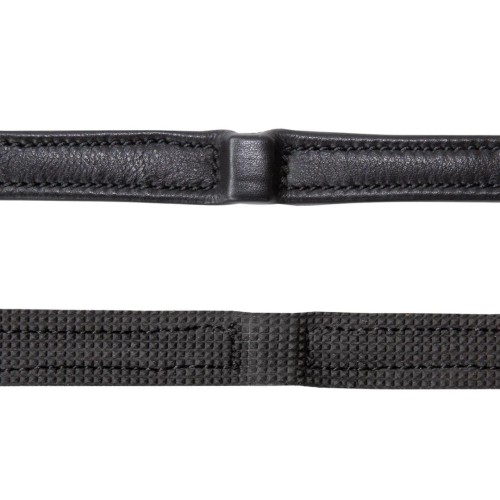 Wodze skórzane gumowane ze stoperami Kieffer Ultrasoft