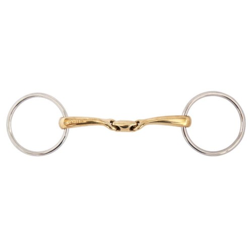 Wędzidło podwójnie łamane zwykłe BR Soft Contact 2 14 mm / 16 mm