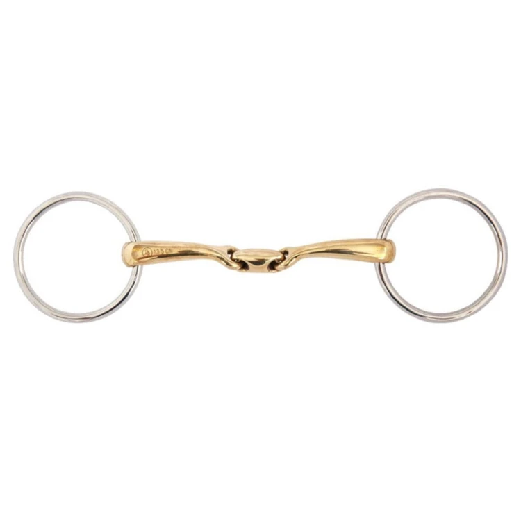Wędzidło podwójnie łamane zwykłe BR Soft Contact 2 14 mm / 16 mm