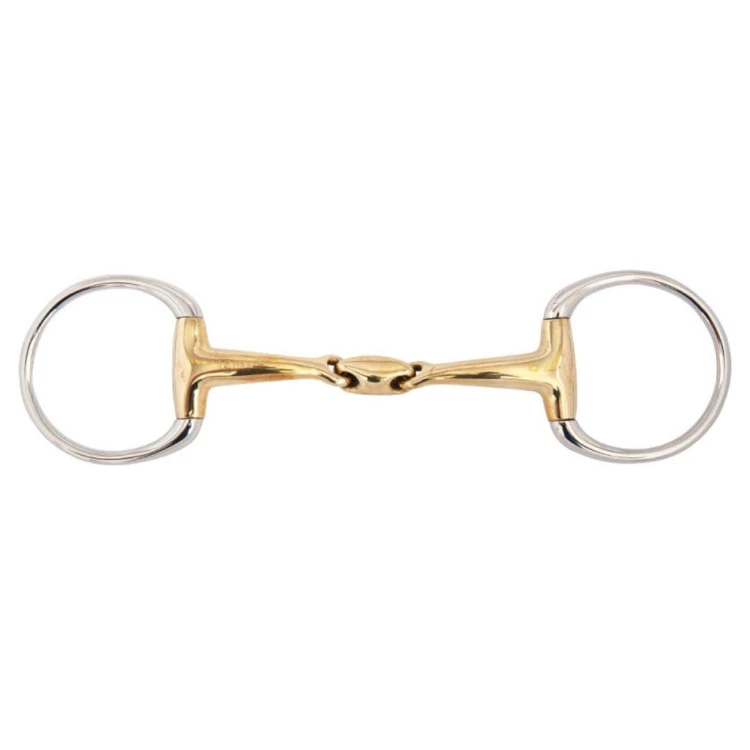 Wędzidło podwójnie łamane oliwkowe BR Soft Contact 2 14 mm / 16 mm
