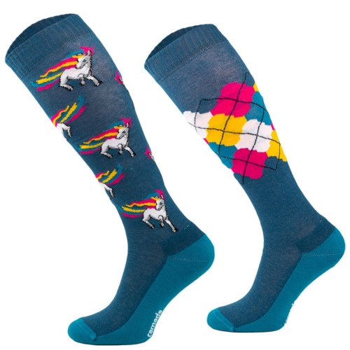 Skarpetki jeździeckie Comodo Colorful Unicorns