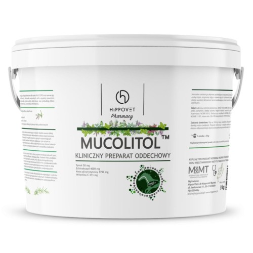 Hippovet Pharmacy Mucolitol wsparcie układu oddechowego 3 kg