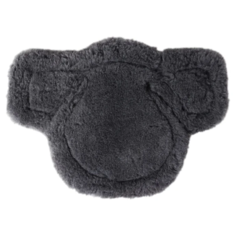 Podkładka z owczego futra do popręgu Stubben Equisoft z fartuchem anthracite/black