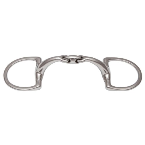 Wędzidło podwójnie łamane blokujące się Stubben Easy Control D-ring anatomiczne