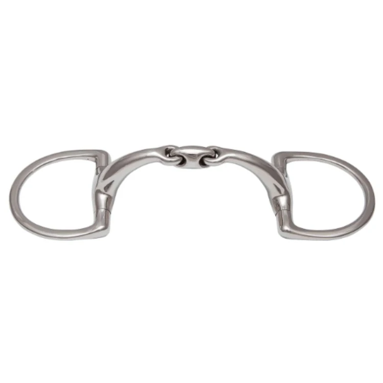 Wędzidło podwójnie łamane blokujące się Stubben Easy Control D-ring anatomiczne