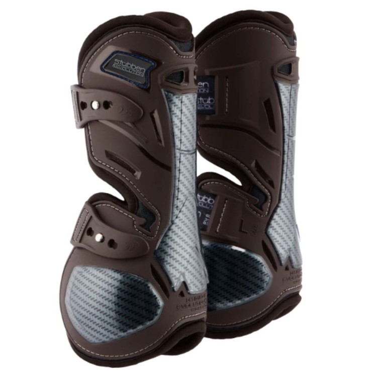 Ochraniacze na przody Stubben Hybrid Carbon Tendon Boots brązowe