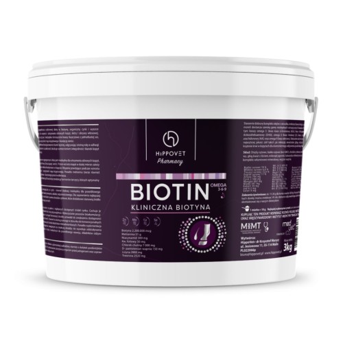 Hippovet Pharmacy Biotin - wsparcie skóry, sierści i kopyt  3 kg