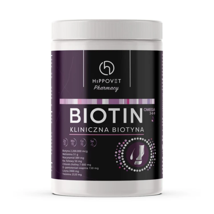 Hippovet Pharmacy Biotin - wsparcie skóry, sierści i kopyt 1 kg