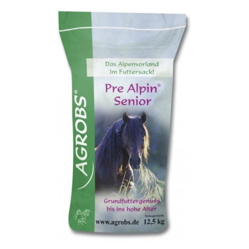 Agrobs PreAlpin Senior - niemelasowana sieczka dla koni starszych 12,5 kg